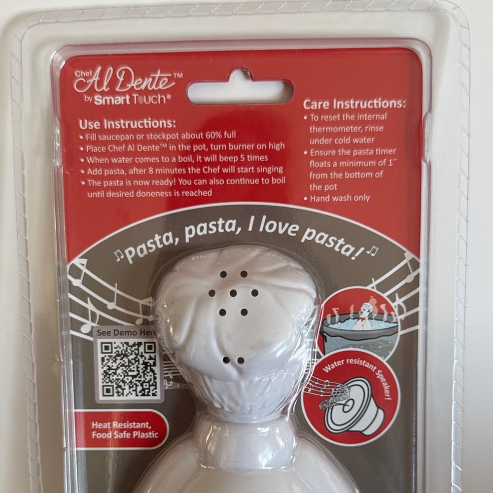 Chef Al Dente Singing Pasta Timer - NEW IN BOX - Picture 2 of 3